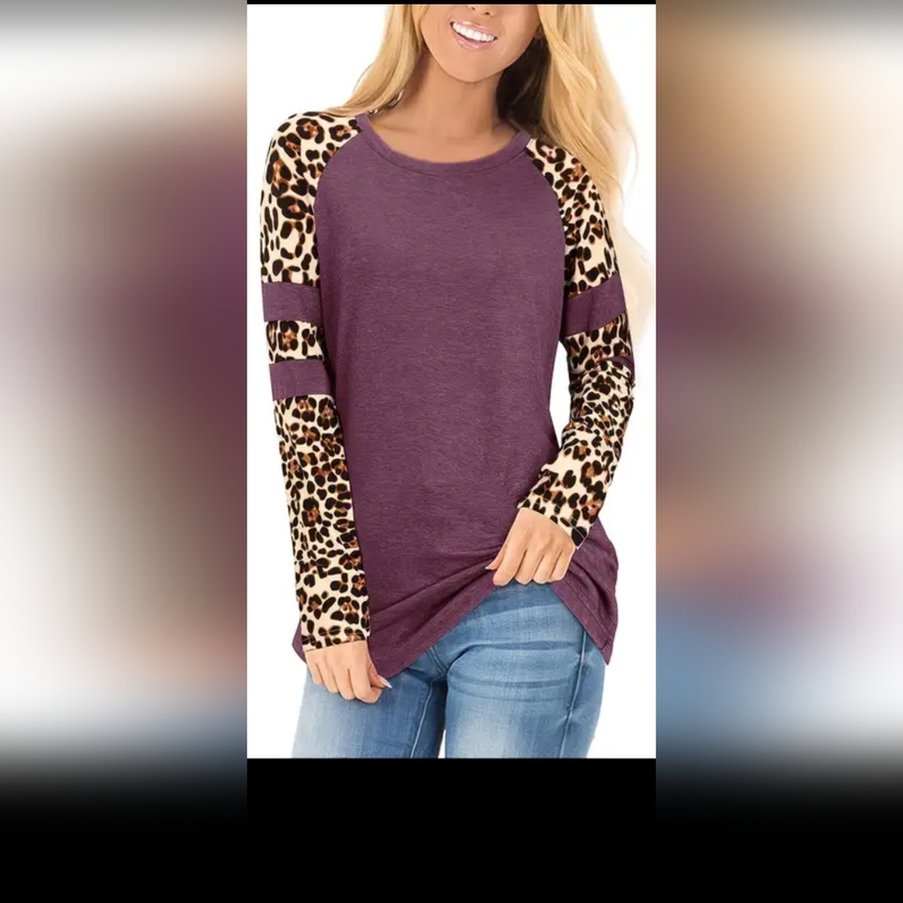 Long sleeve leopard Shirt. Think Spring